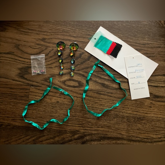 Tony Bowls Homecoming TS11385 Turquoise Size 0 Dress W/ Earrings Strapless - Picture 9 of 11